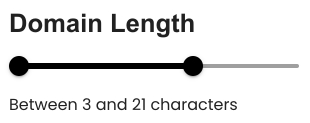 Set a desired domain length