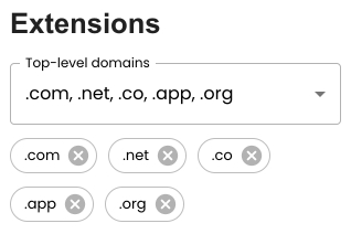 Multiple top-level domains